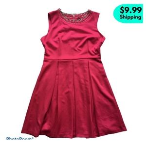 KARL LAGERFELD Hot Pink Knit Sleeveless Dress, 14